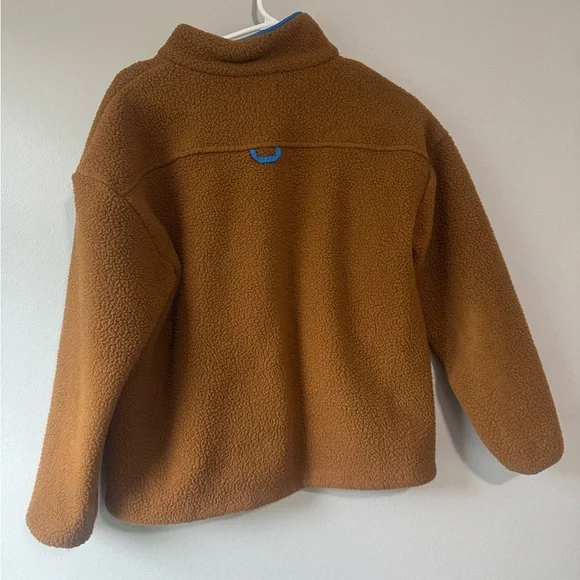 Madewell Brown and Blue Fleece oversized boxy Pullover size small - Picture 6 of 6